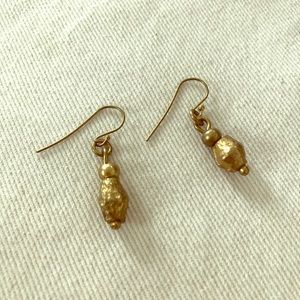Gold brushed Anthropologie Earrings